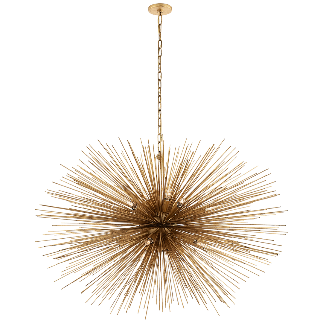 Silvester Oval Chandelier-Visual Comfort-VISUAL-KW 5075G-ChandeliersLarge-Gild-7-France and Son
