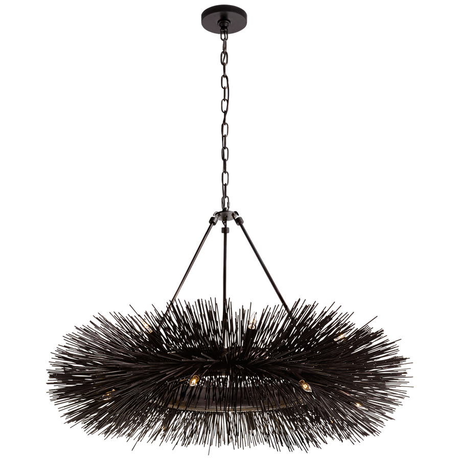 Silvester Ring Chandelier-Visual Comfort-VISUAL-KW 5181AI-ChandeliersAged Iron-1-France and Son