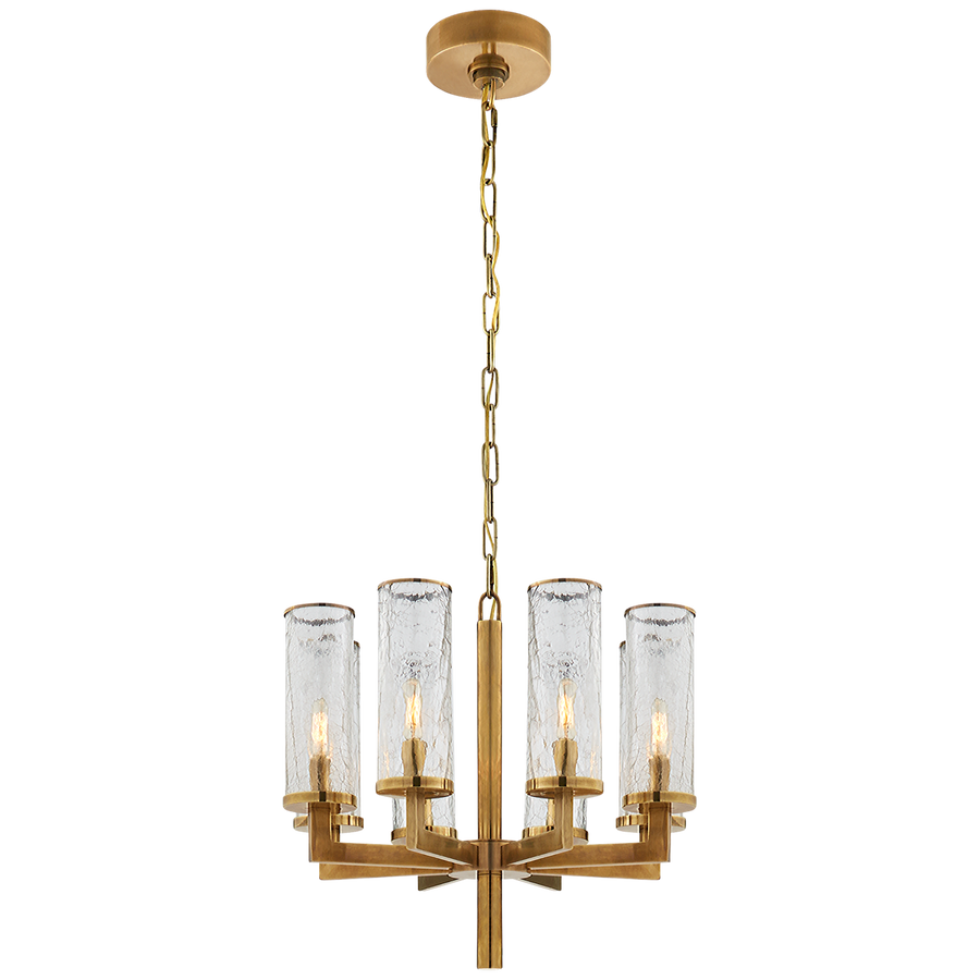 Lailly Chandelier-Visual Comfort-VISUAL-KW 5200AB-CRG-ChandeliersSingle Tier-Antique-Burnished Brass-1-France and Son