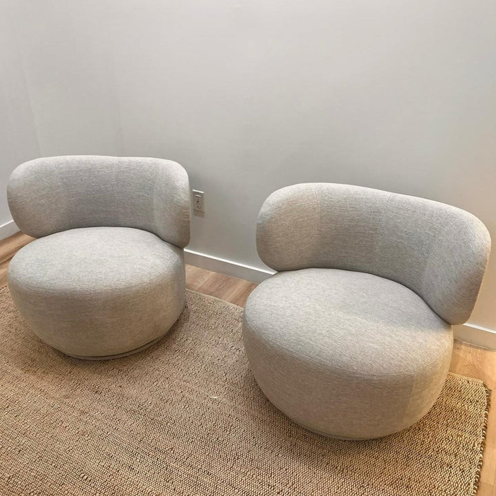 Bun Swivel Chair-France & Son-FB7001OWHT-Lounge Chairs-4-France and Son