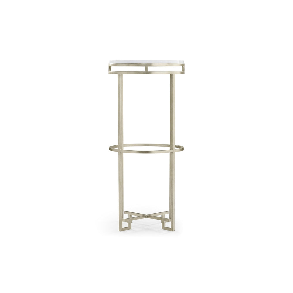 Modern Accents Pedestal B-Jonathan Charles-JCHARLES-500379-SIL-LCD-Side Tables-2-France and Son