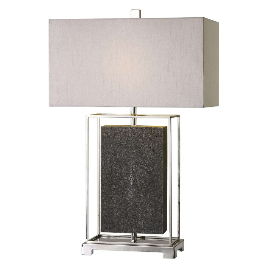 Sakana Gray Textured Table Lamp-Uttermost-UTTM-27329-1-Table Lamps-1-France and Son