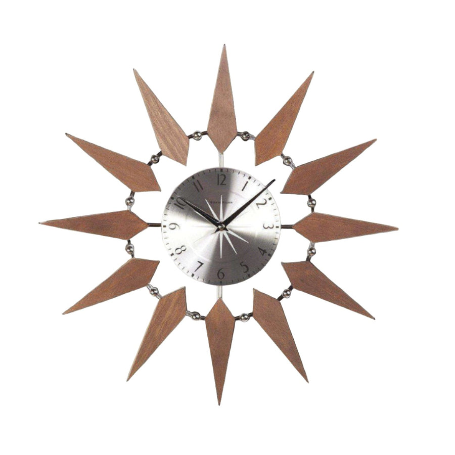 Mid Century Modern Floating Sunburst Clock