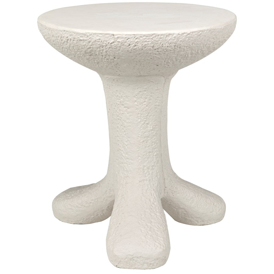 Laramy Side Table, White Fiber Cement-Noir-NOIR-AR-283WFC-Side Tables-1-France and Son
