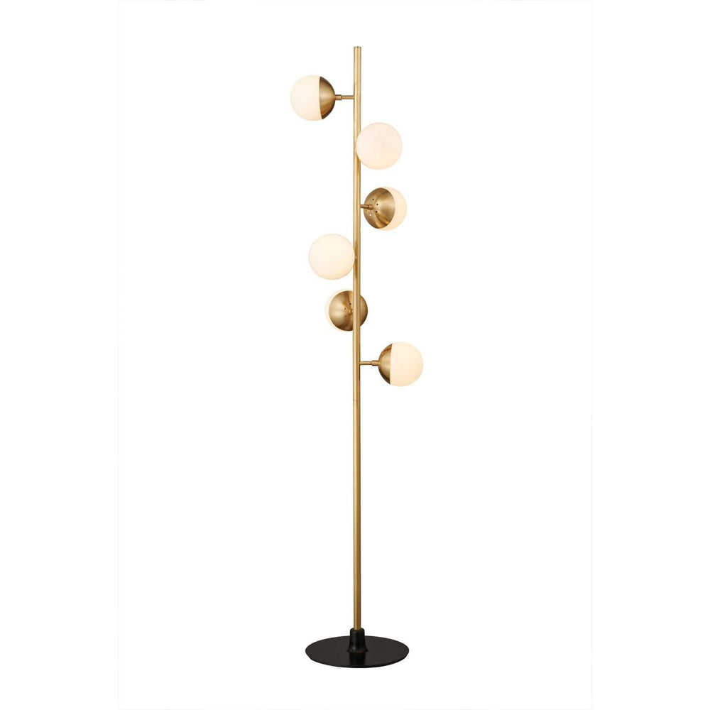 Spiral Globe Floor Lamp-France & Son-LM966F6BRS-Floor Lamps-1-France and Son