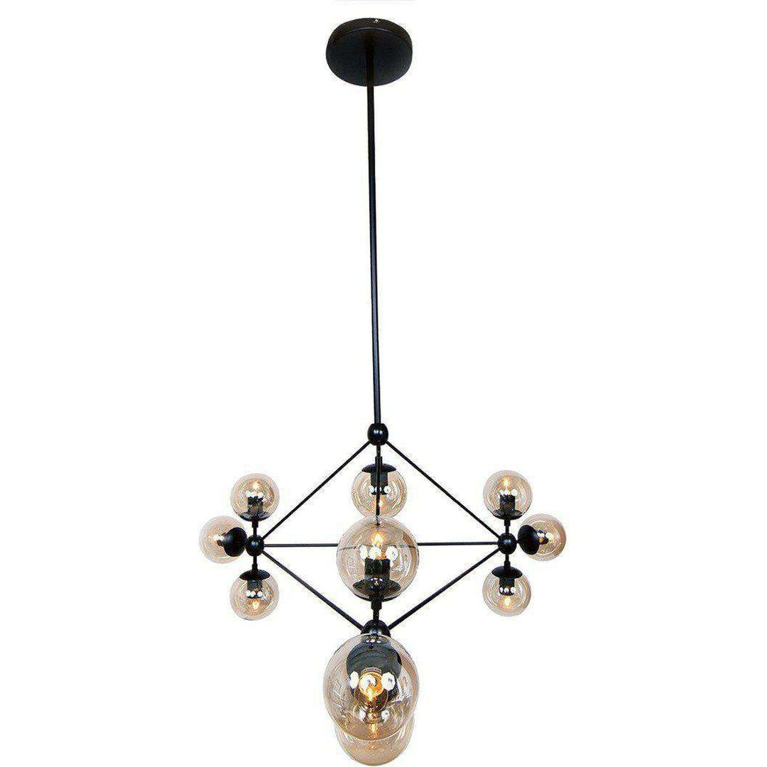 Modern Moda Chandelier 10 Globe-France & Son-LM230P10-Chandeliers-3-France and Son
