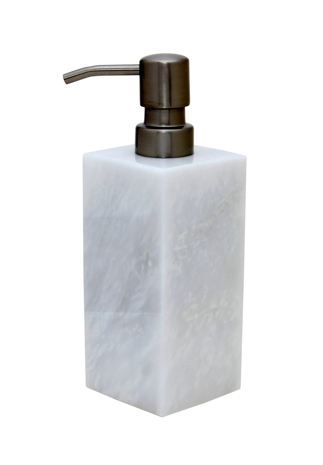 Myrtus Collection Square Soap Dispenser-Marble Crafter-MC-BA02-1PW-Bathroom DecorPearl White-5-France and Son