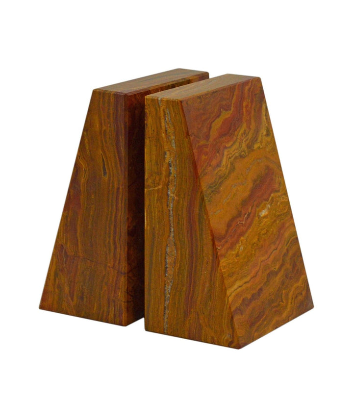 Zeus Collection - Bookends-Marble Crafter-MC-BE20-SB-BookendsSaffron Brown-9-France and Son