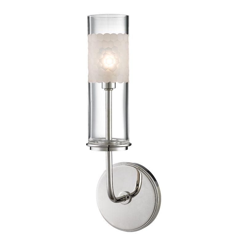 Wentworth 1 Light Wall Sconce-Hudson Valley-HVL-3901-PN-Wall LightingPolished Nickel-2-France and Son