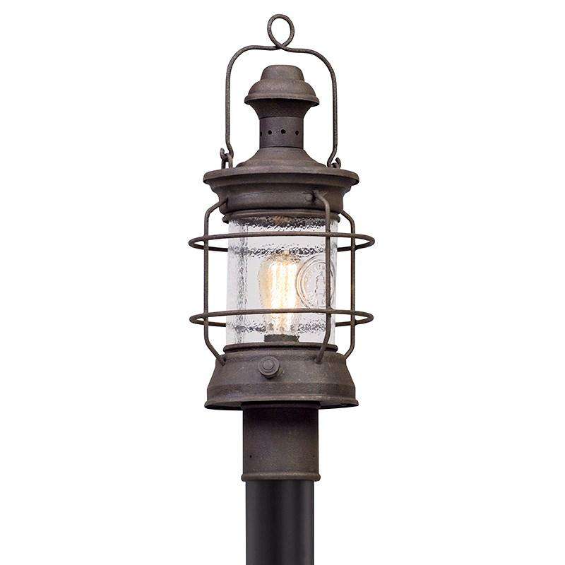 Atkins 1Lt Post Lantern-Troy Lighting-TROY-P5055-Outdoor Lighting-1-France and Son