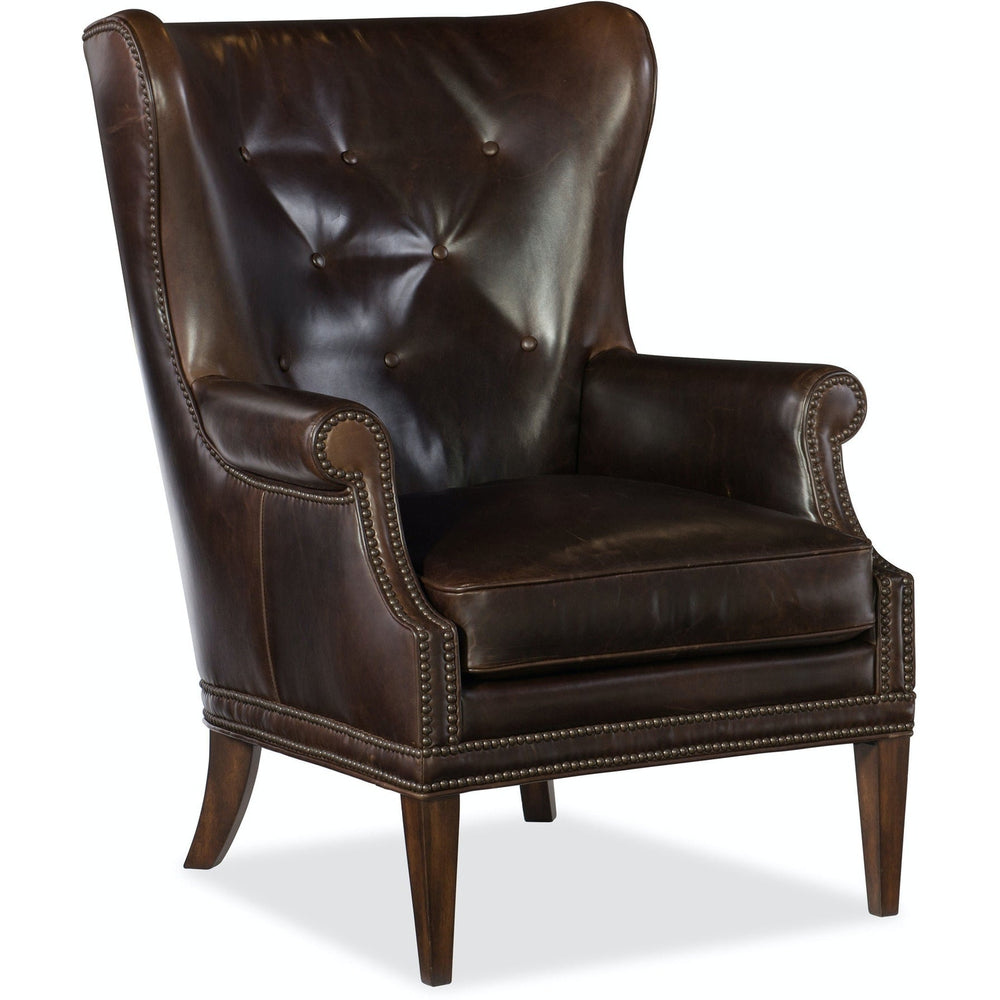 Maya Wing Club Chair-Hooker-HOOKER-CC513-089-Lounge ChairsDark Brown-2-France and Son