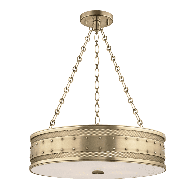 Gaines 4 Light Pendant-Hudson Valley-HVL-2222-AGB-PendantsAged Brass-1-France and Son
