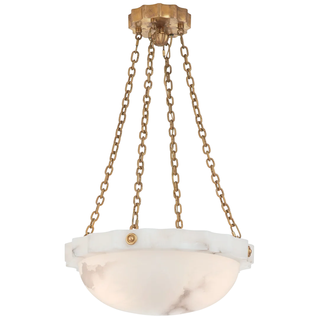 Fleur Band Medium Chandelier-Visual Comfort-VISUAL-CHC 2149ALB-Chandeliers-1-France and Son