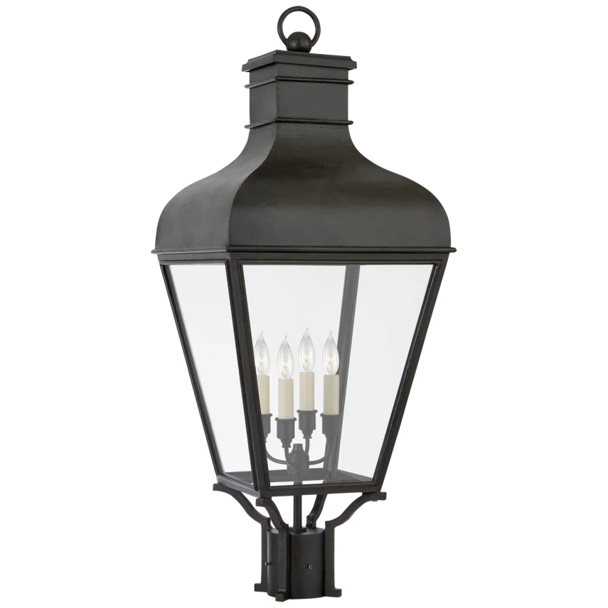 Frenta Post Light-Visual Comfort-VISUAL-CHO 7160FR-CG-Outdoor Post Lanterns-1-France and Son
