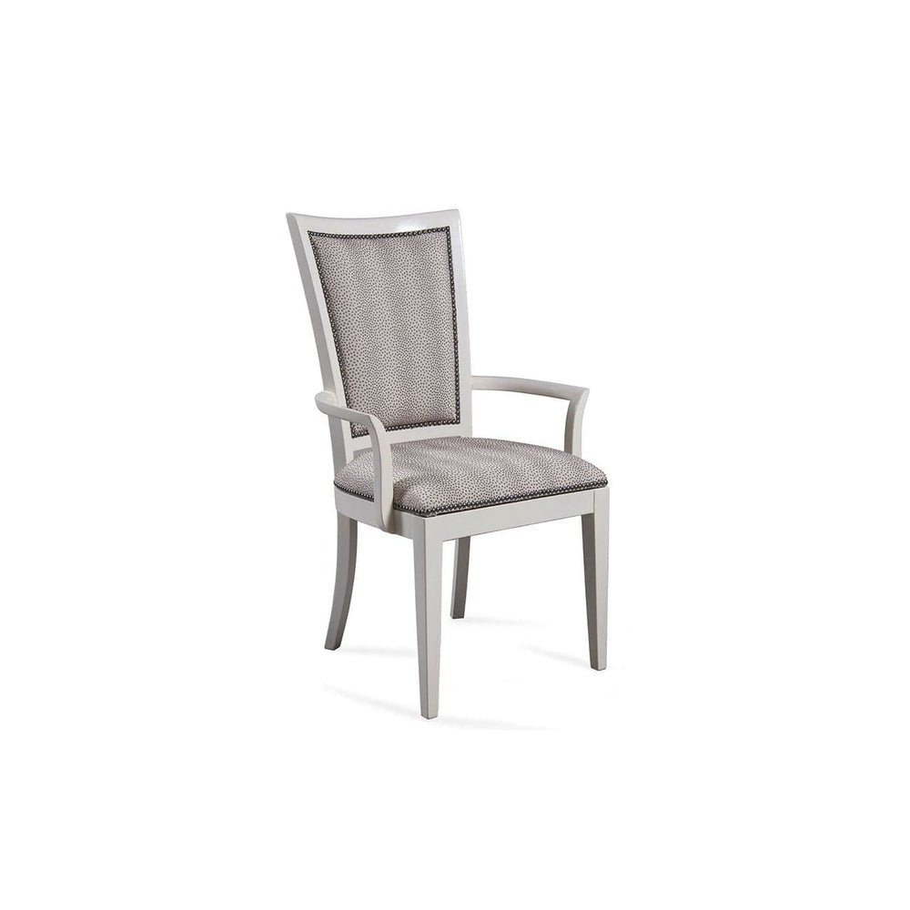 Couture Upholstered Arm Chair-Alden Parkes-ALDEN-DC-K256/A-G-Dining ChairsGlacial-2-France and Son