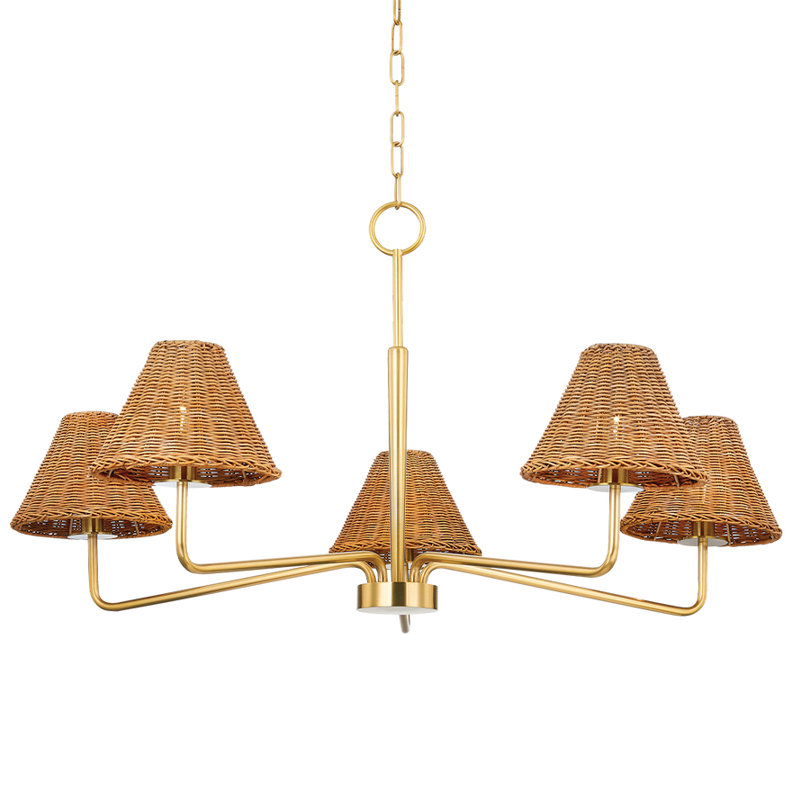Issa 5 Light Chandelier-Mitzi-HVL-H704805-AGB-ChandeliersBrass-1-France and Son