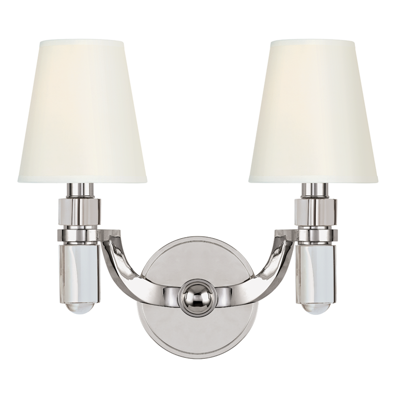 Dayton 2 Light Wall Sconce-Hudson Valley-HVL-982-PN-WS-Wall LightingPolished Nickel-2-France and Son