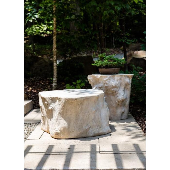 Log Side Table-Phillips Collection-PHIL-PH56281-Side TablesSilver Leaf-2-France and Son