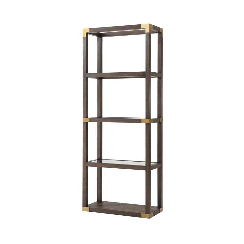 Drewry Shelving Etagere-Theodore Alexander-THEO-TAS63001.C076-Bookcases & CabinetsCardamon-1-France and Son