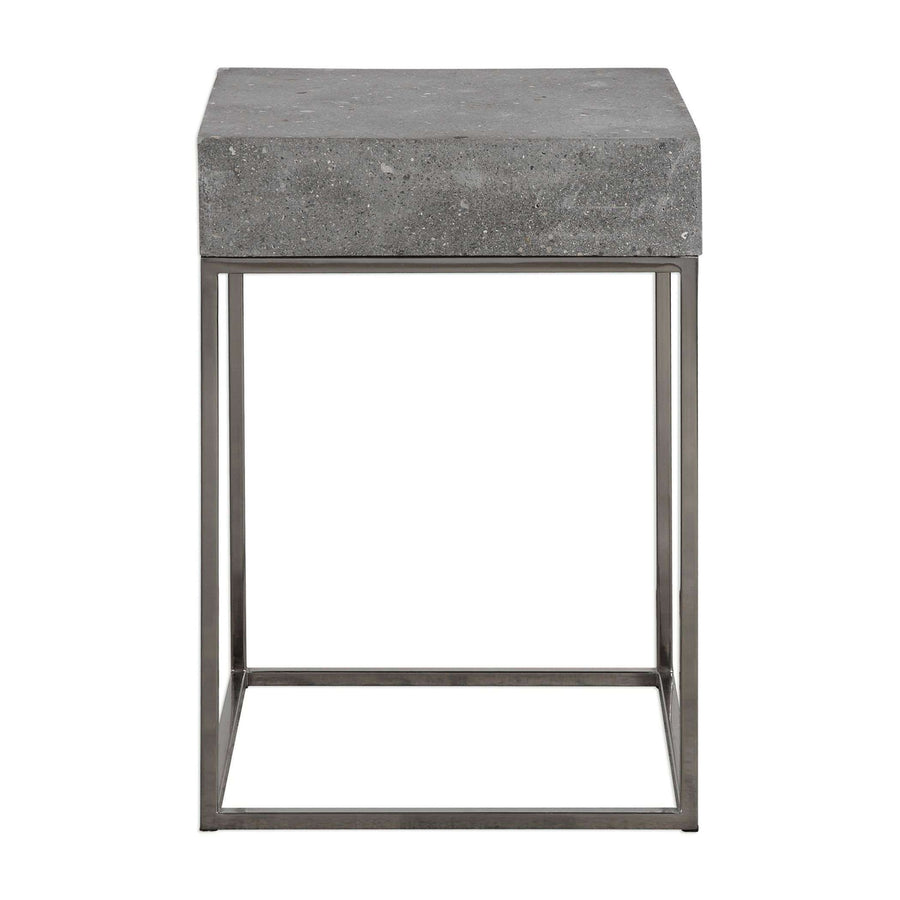 Jude Concrete Accent Table-Uttermost-UTTM-24735-Side Tables-1-France and Son