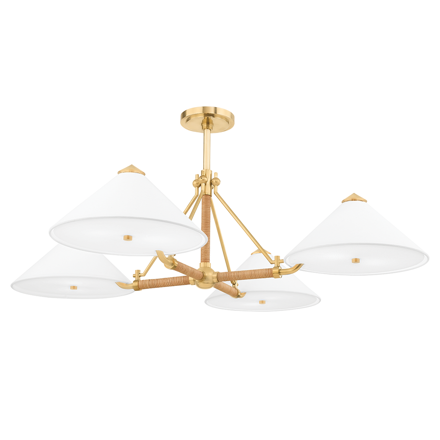 Williamsburg 8 Light Chandelier Aged Brass-Hudson Valley-HVL-1046-AGB-Chandeliers-1-France and Son