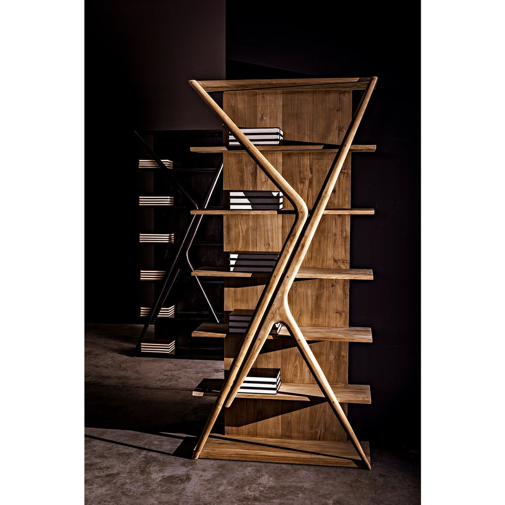 Vetra Bookcase-Noir-NOIR-GBCS228T-Bookcases & Cabinets-2-France and Son