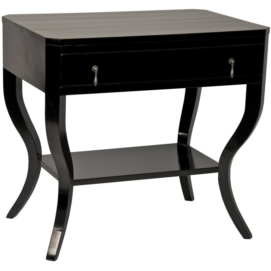 Weldon Side Table-Noir-NOIR-GTAB665D1-Side TablesDistressed Black Birch-3-France and Son