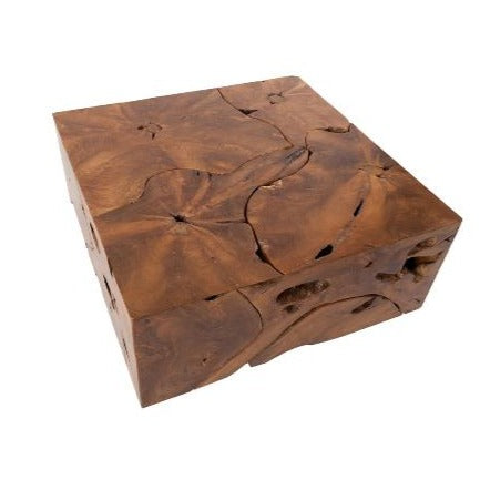 Teak Slice Coffee Table, Square-Phillips Collection-PHIL-ID65145-Coffee Tables-2-France and Son