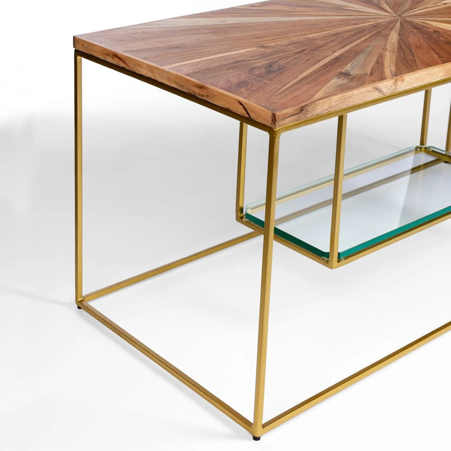 Tesse Coffee Table-Gold Leaf Design Group-GOLDL-IR9078-G-Coffee Tables-1-France and Son
