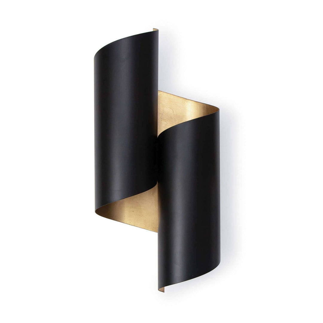 Folio Sconce-Regina Andrew Design-RAD-15-1157BLK-Outdoor Wall SconcesBlack and Gold-1-France and Son