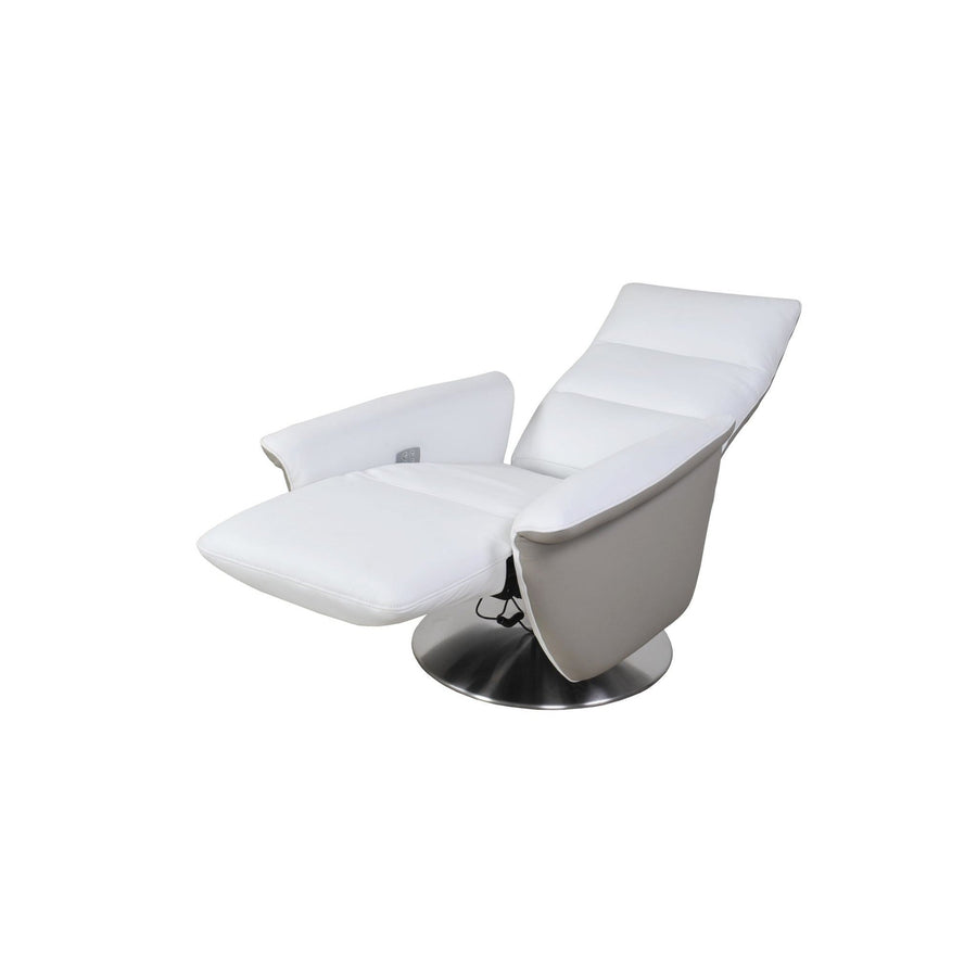 Como Dual Motor Motion Recliner Pure White-Moroni Leather-MORONI-27939B1641-Lounge Chairs-1-France and Son
