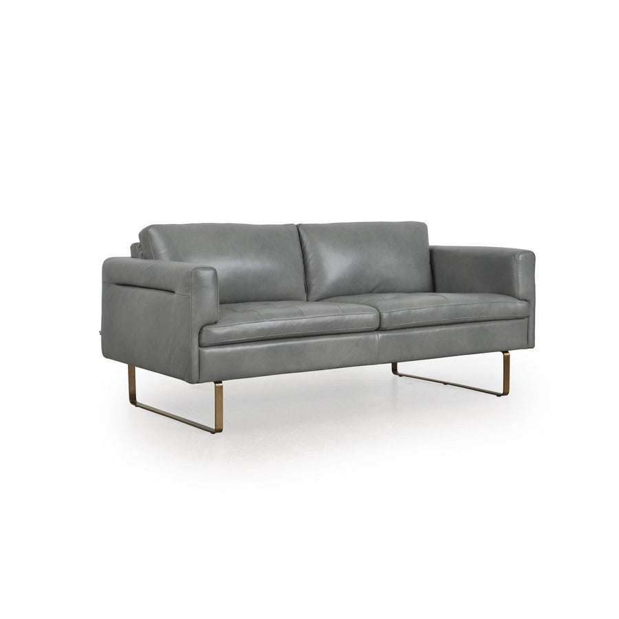 Felix Contemporary Full Leather Loveseat Grey-Moroni Leather-MORONI-36502BS1173-Sofas-1-France and Son
