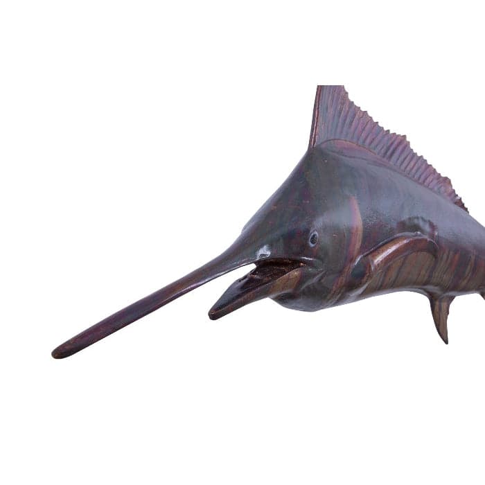 Blue Marlin Fish Wall Sculpture-Phillips Collection-PHIL-PH66671-Wall ArtSilver Leaf-5-France and Son