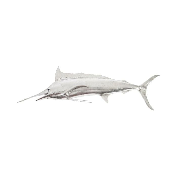 Blue Marlin Fish Wall Sculpture-Phillips Collection-PHIL-PH66671-Wall ArtSilver Leaf-1-France and Son