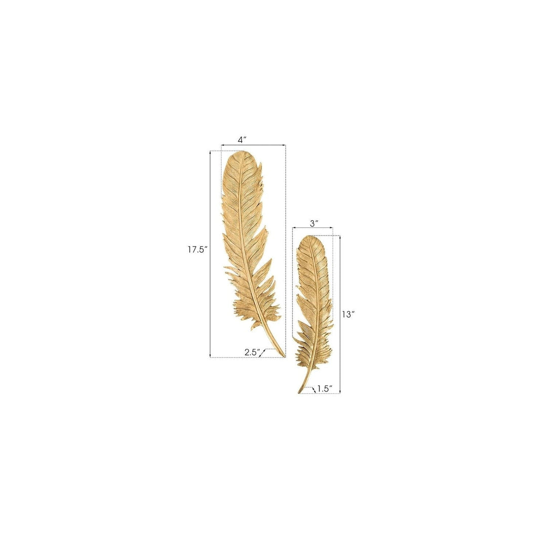 Feathers Small Gold Wall Art Set-Phillips Collection-PHIL-PH67716-Decor-4-France and Son