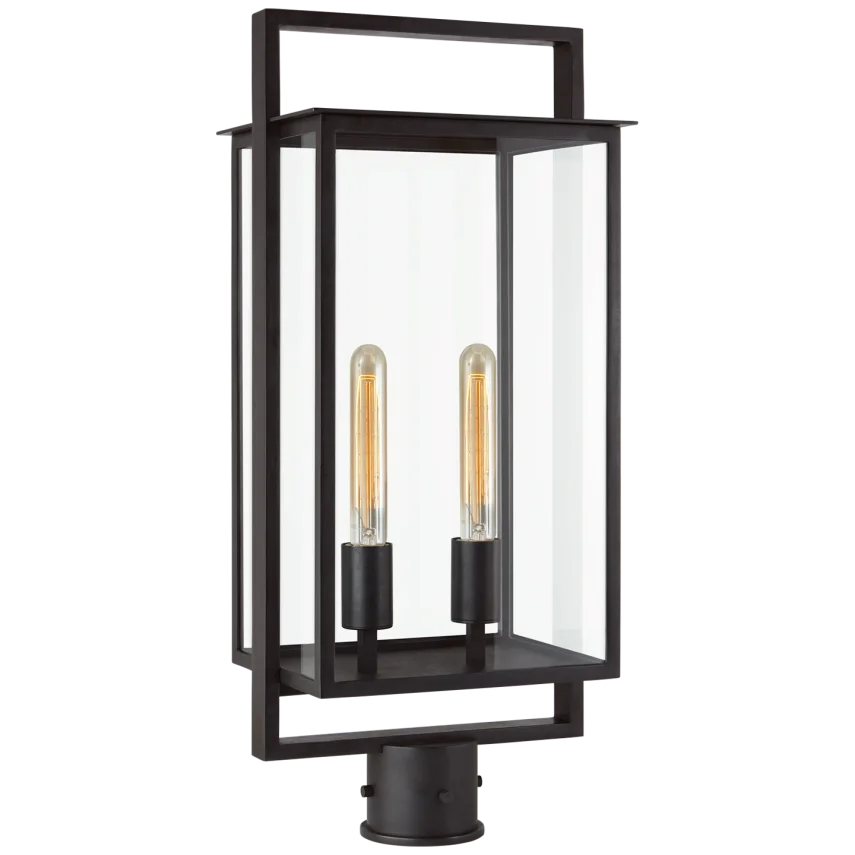 Holly Medium Post Lantern-Visual Comfort-VISUAL-S 7191AI-CG-Outdoor Post Lanterns-1-France and Son