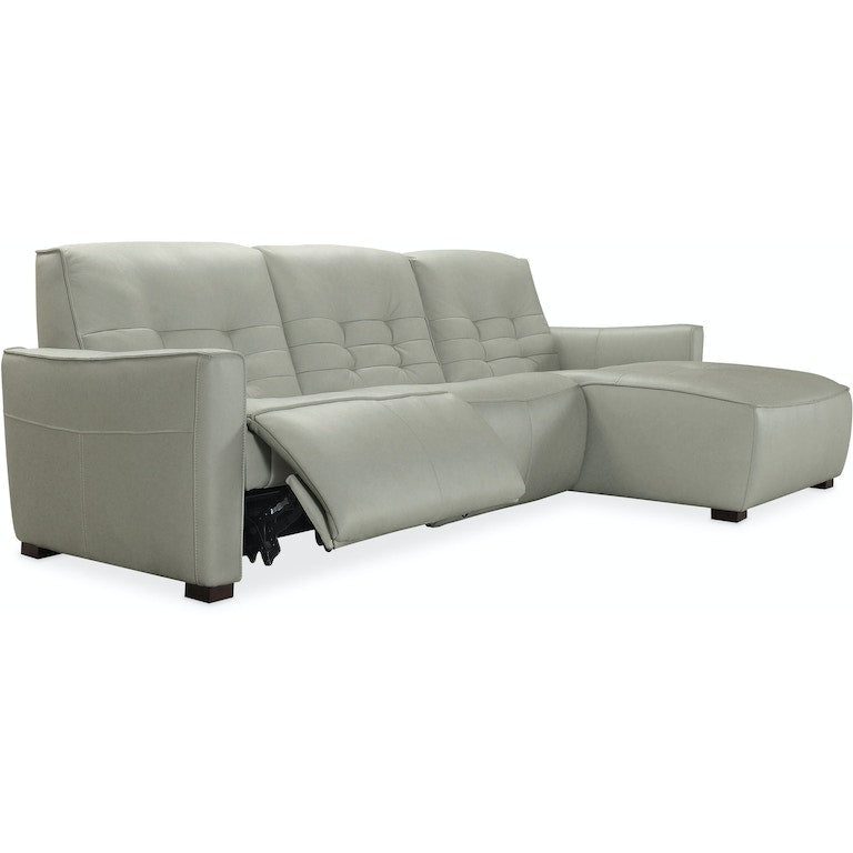 Reaux Power Recline Sofa w/ RAF Chaise w/2 Power Recliners-Hooker-HOOKER-SS555-RC3-095-Sofas-2-France and Son