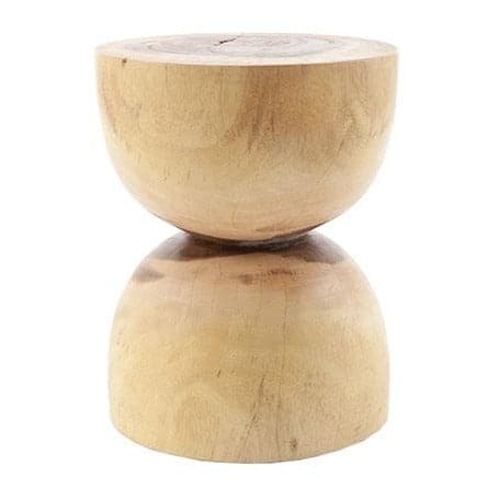Hourglass Side Table, Chamcha Wood-Phillips Collection-PHIL-TH66192-Side Tables-1-France and Son