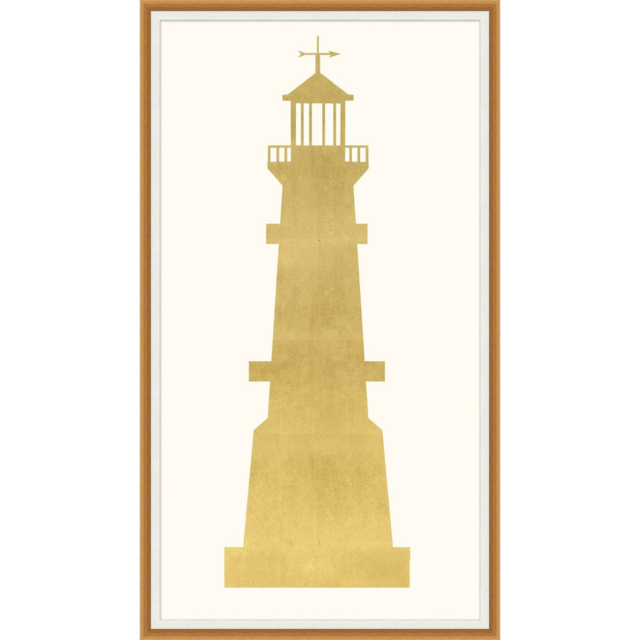 Gold Lighthouse 3-Wendover-WEND-WCL1119-Wall Art-1-France and Son