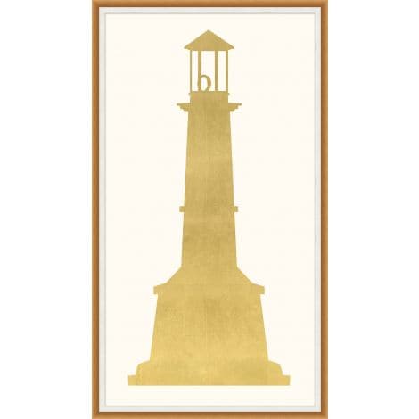 Gold Lighthouse 4-Wendover-WEND-WCL1120-Wall Art-1-France and Son