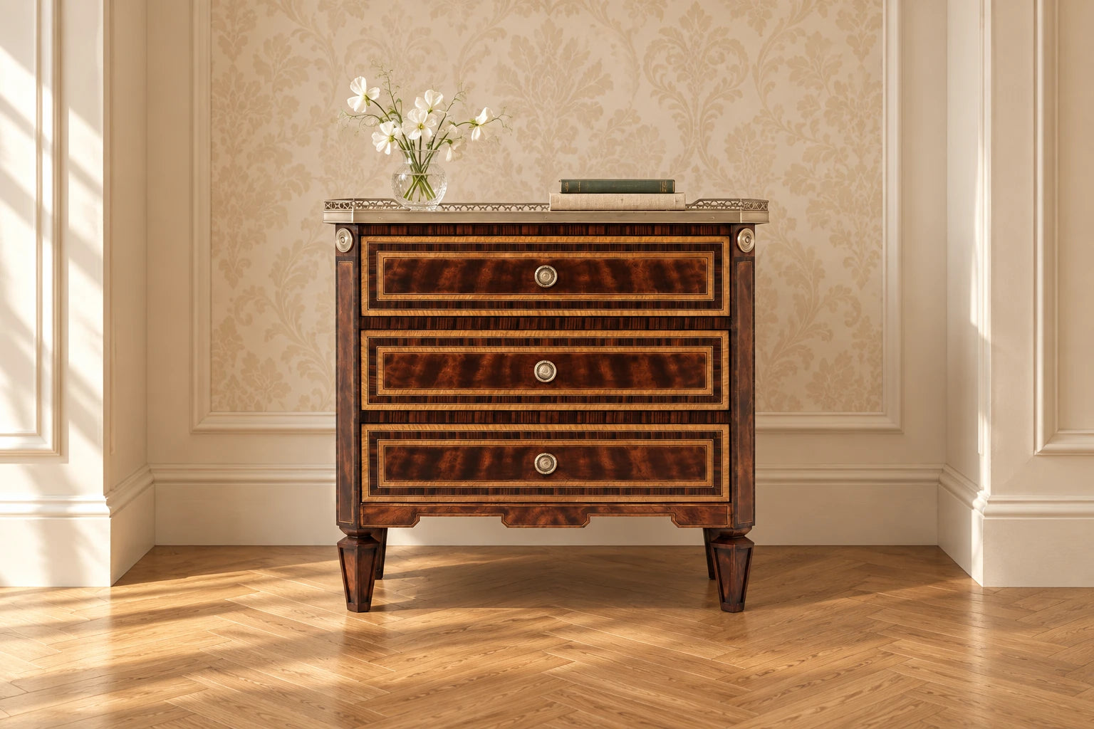 Viscount's Nightstand in a traditions interior