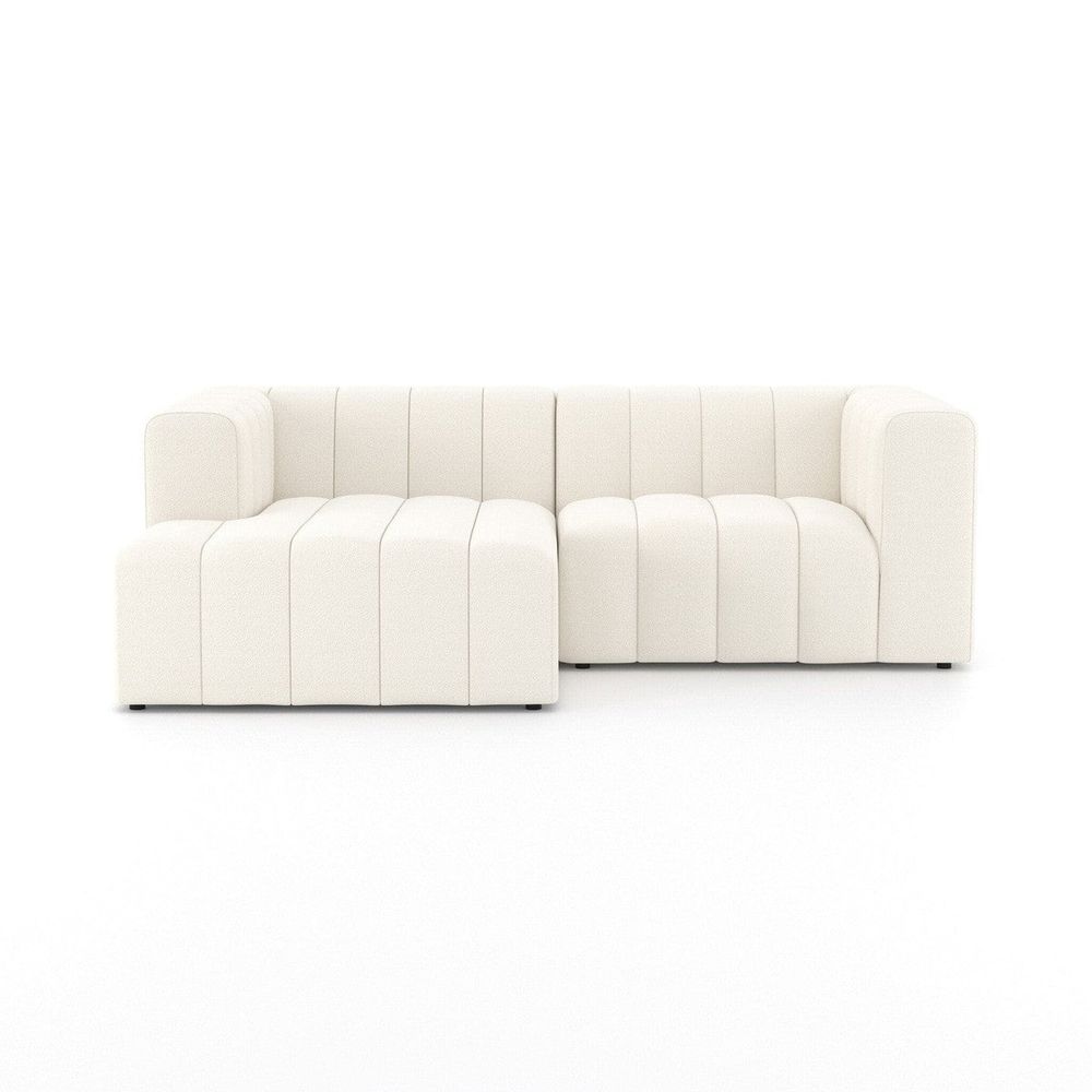 Log Channeled 2-Piece Sectional - Fayette Cloud - LAF