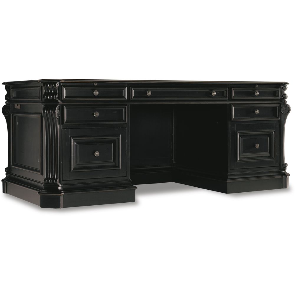 Telluride 76'' Executive Desk w/Leather Panels