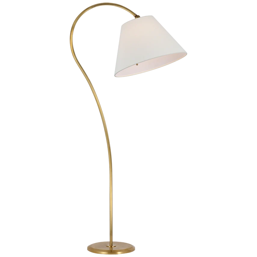 Edison Large Arched Floor Lamp - Antique Brass
