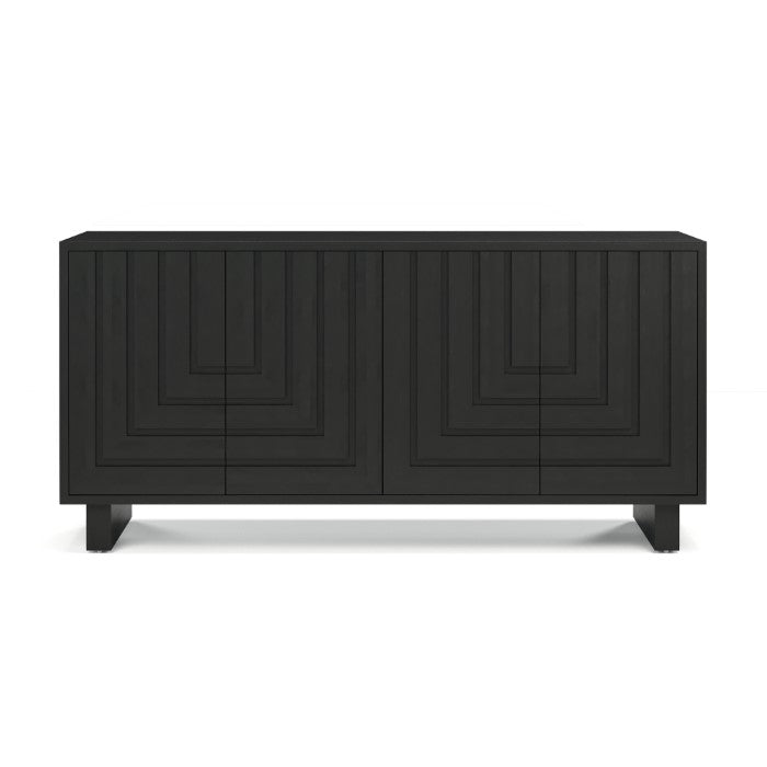 Array Solid White Oak Sideboard - Charcoal