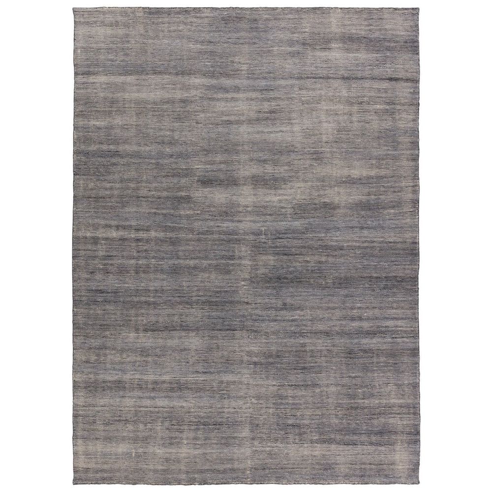 Henshaw Solid Gray/ Blue Area Rug (9'X12')