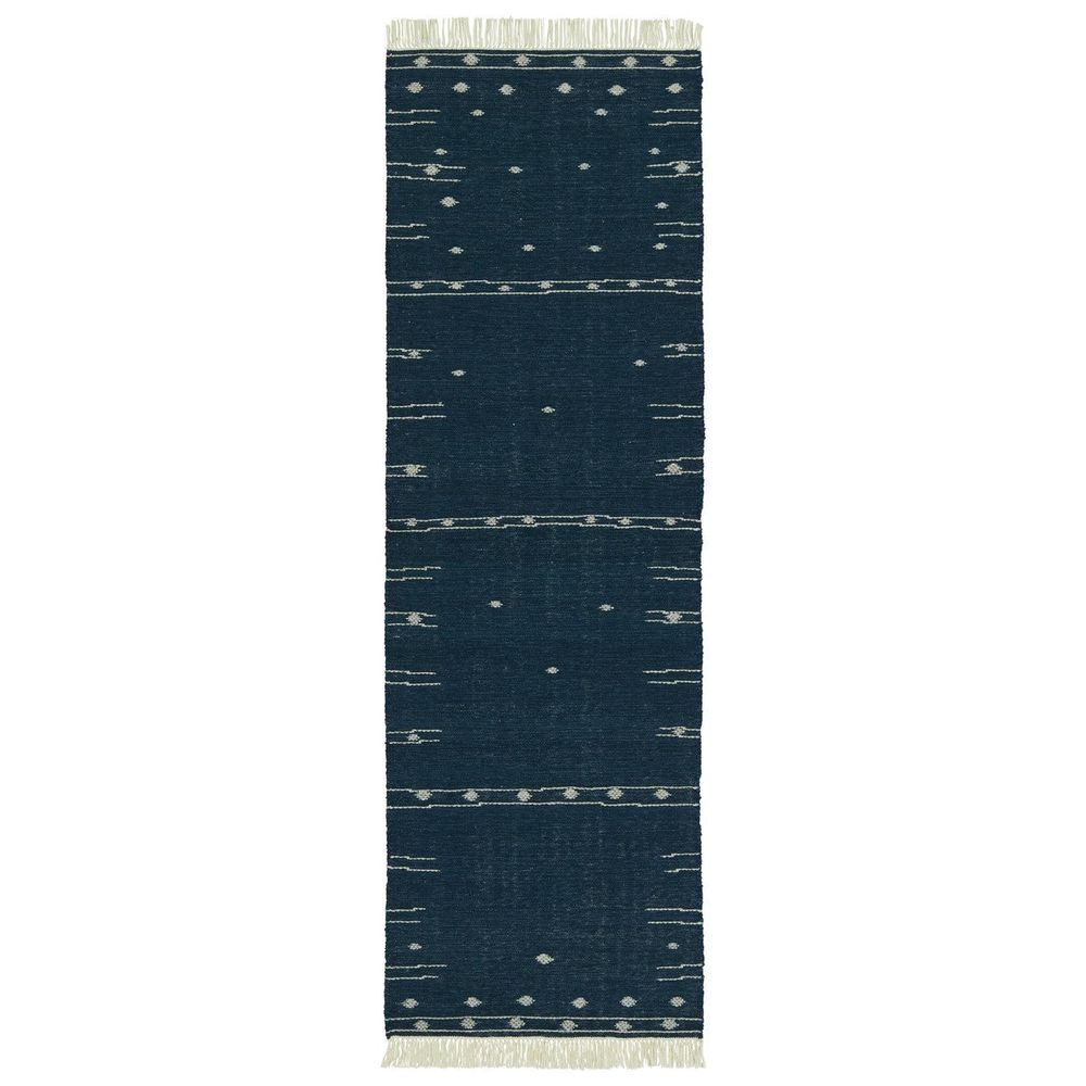 Whittakern Geometric Blue/ White Area Rug (5'X8')