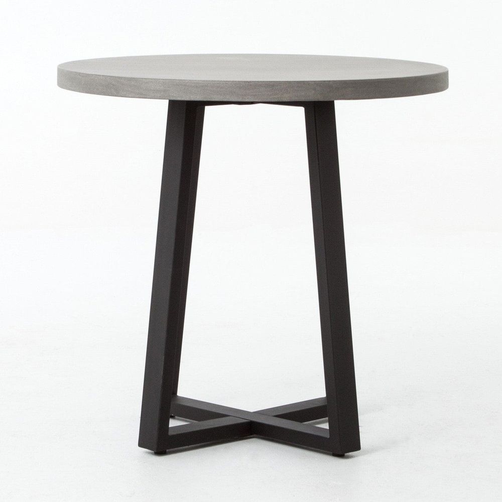 Linus Outdoor Round Dining Table - Light Grey 31.5"