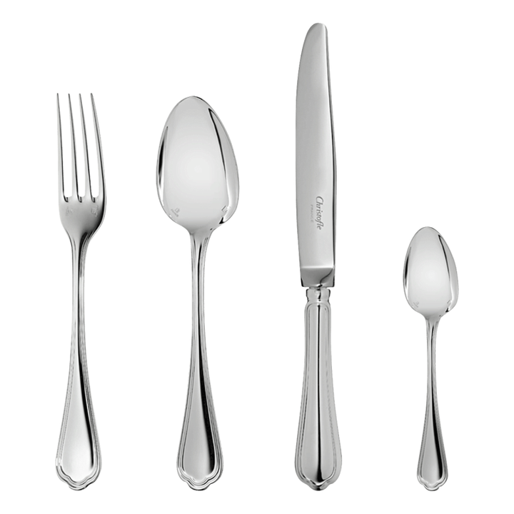 Flatware Set for 12 People (48 Pieces) Spatours Silver Plated