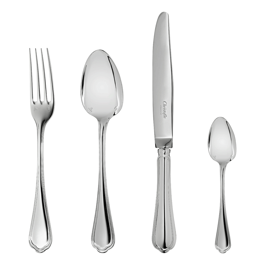 Flatware Set for 12 People (48 Pieces) Spatours Silver Plated